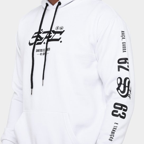 Moletom Com Capuz Santos Raça Garra e Tradição Masculino