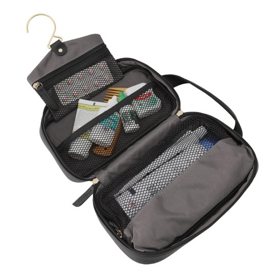 Nécessaire de Couro Santos Preto