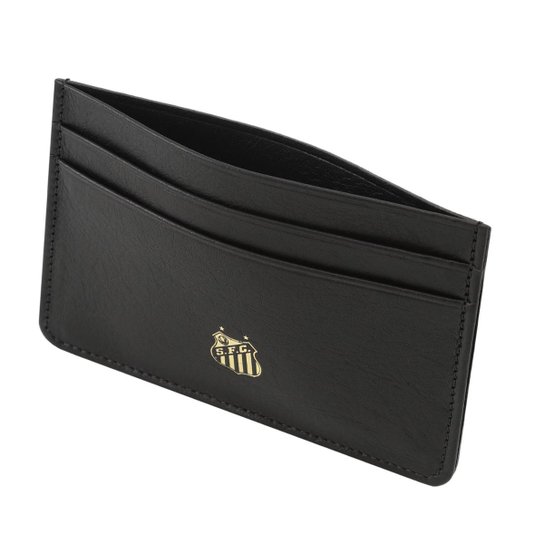 Porta Cartão de Couro Santos FC 0010