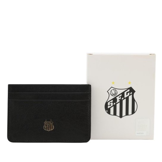 Porta Cartão de Couro Santos FC 0010
