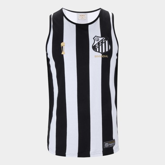 Regata Santos 1962 Bi Mundial Retrô Mania Masculina