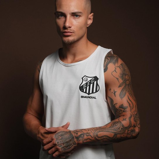 Regata Santos 1963 Bi Mundial Branca Masculina