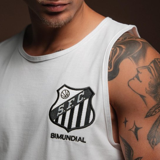 Regata Santos 1963 Bi Mundial Branca Masculina