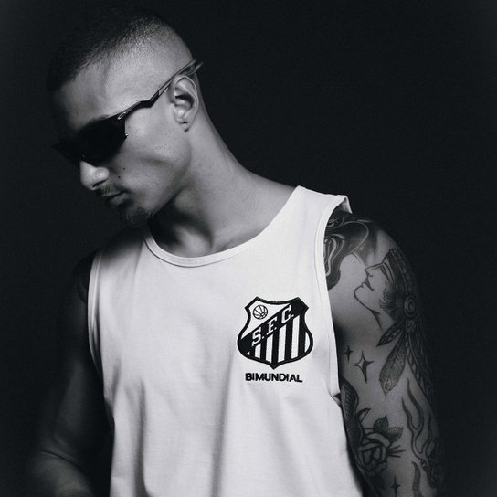 Regata Santos 1963 Bi Mundial Branca Masculina