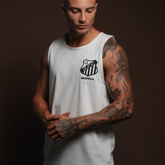 Regata Santos 1963 Bi Mundial Branca Masculina