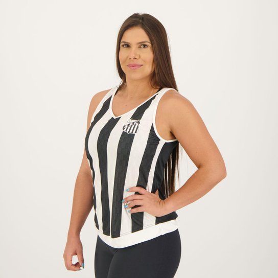 Regata Santos Canoeing Feminina Preta e Branca