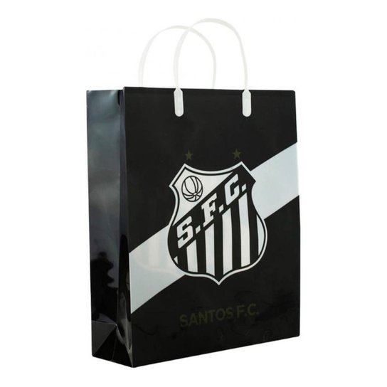 Sacola De Presentes Cores Time 33x9x27cm - Santos