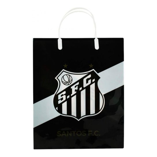 Sacola De Presentes Cores Time 33x9x27cm - Santos
