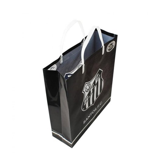 Sacola De Presentes Escudo Time 33x9x27cm - Santos