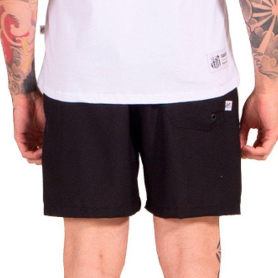 Shorts Curto Santos Oficial Poliéster Surf Center Masculino