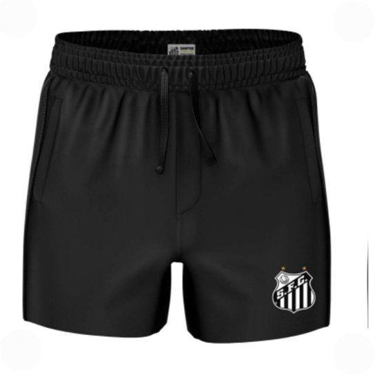 Shorts Curto Santos Oficial Poliéster Surf Center Masculino
