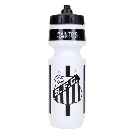 Squeeze Santos Bico Automático 700 ml - Preto+Branco