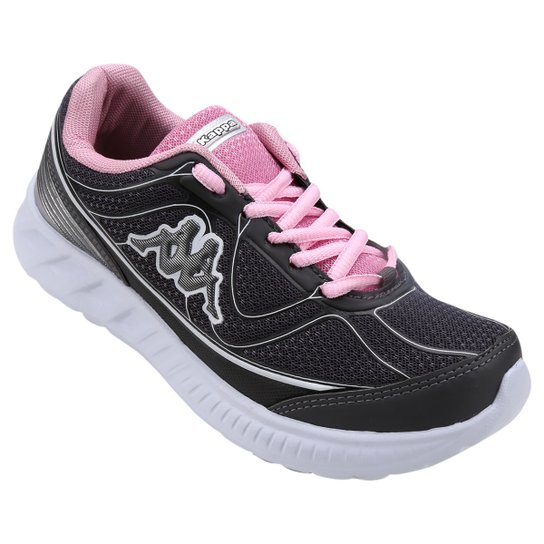 Tênis Kappa Lácio Feminino - Preto+Rosa