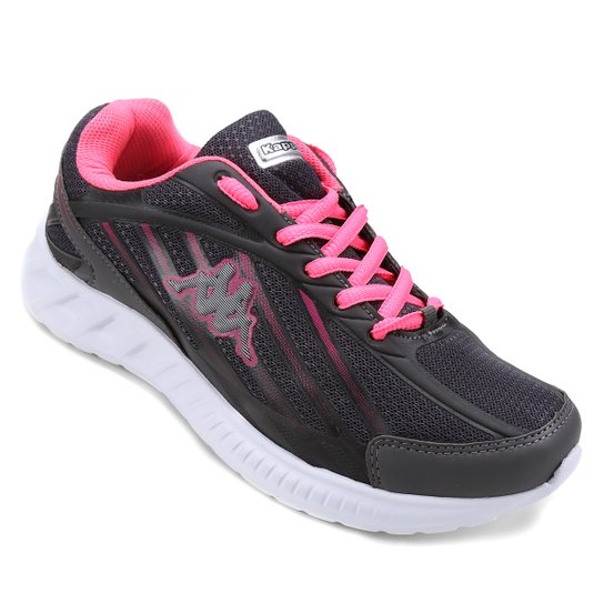Tênis Kappa Sicília Feminino - Grafite+Rosa