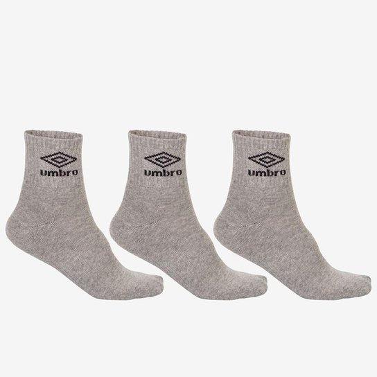 Tripack Unisex Umbro Cano Médio 39-43